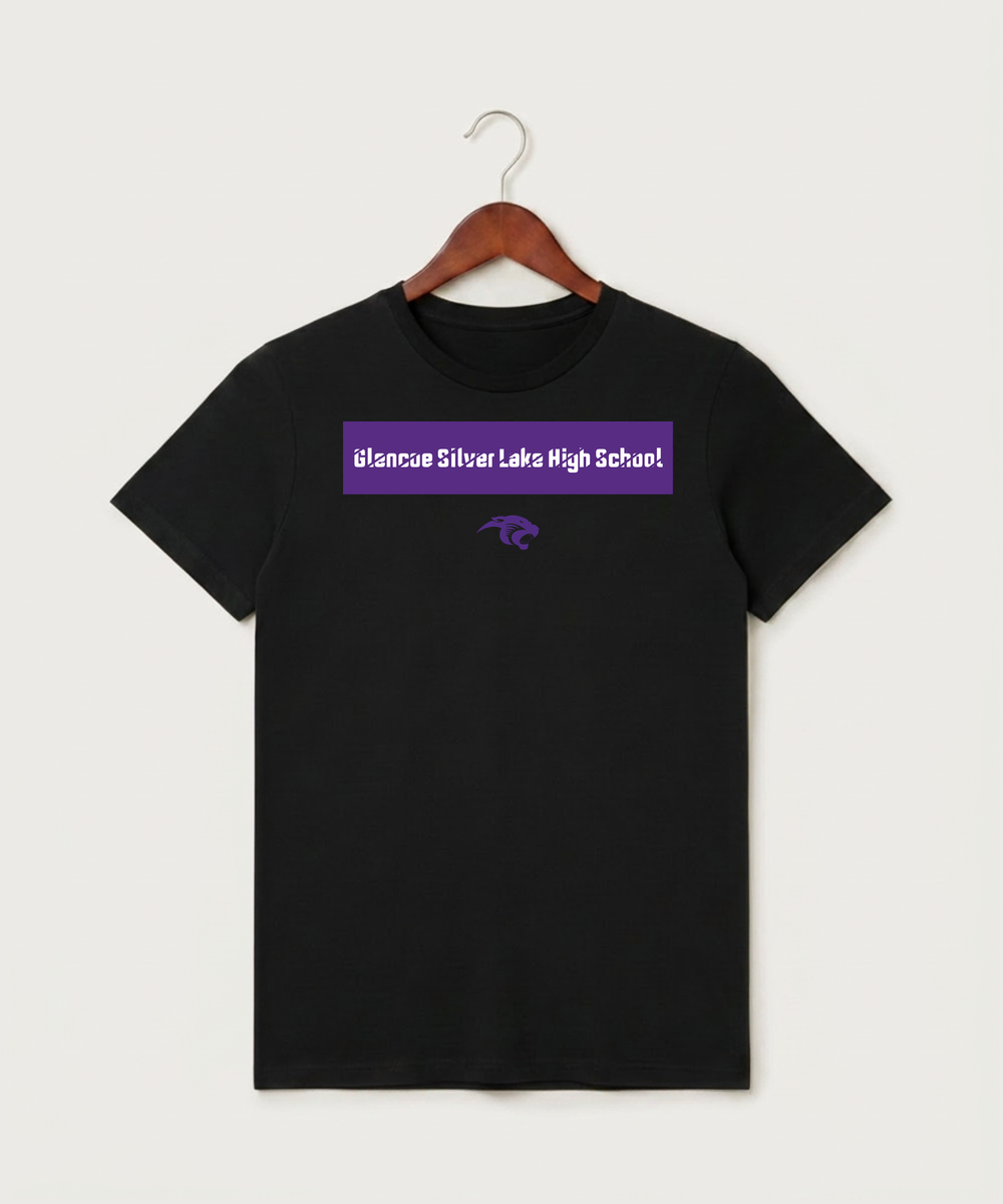 Glencoe Silver Lake High School Athletics - Black T-Shirt - Full Front
