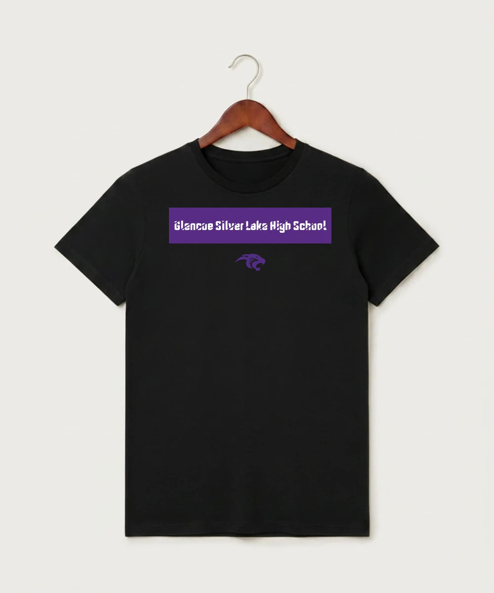 Glencoe Silver Lake High School Athletics - Black T-Shirt - Full Front
