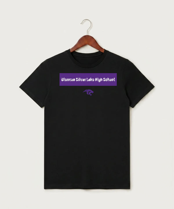 Glencoe Silver Lake High School Athletics - Black T-Shirt - Full Front