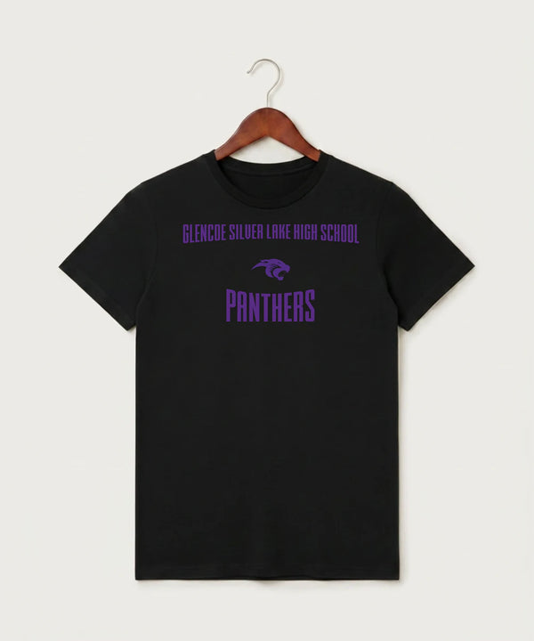 Glencoe Silver Lake High School Athletics - Black T-Shirt - Full Front