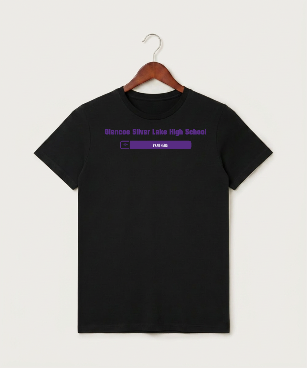 Glencoe Silver Lake High School Athletics - Black T-Shirt - Full Front