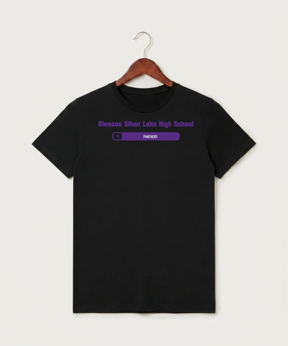 Glencoe Silver Lake High School Athletics - Black T-Shirt - Full Front