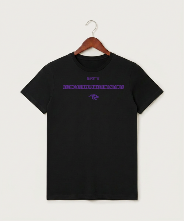 Glencoe Silver Lake High School Athletics - Black T-Shirt - Full Front
