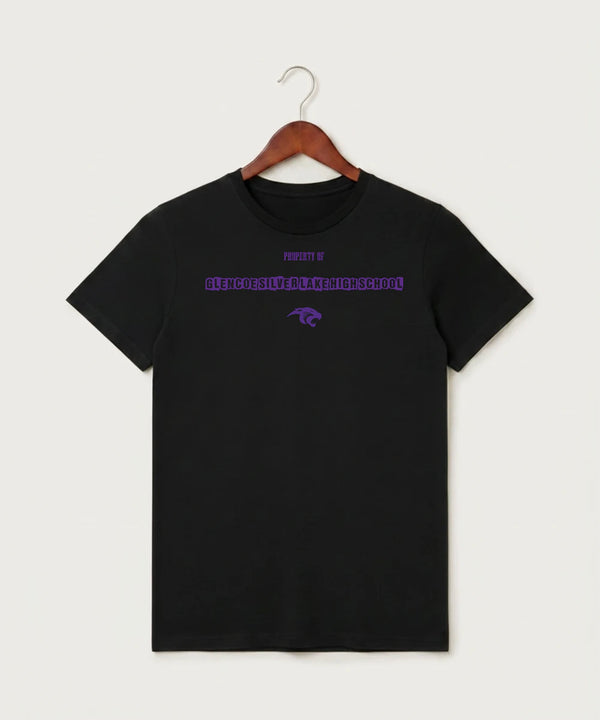 Glencoe Silver Lake High School Athletics - Black T-Shirt - Full Front