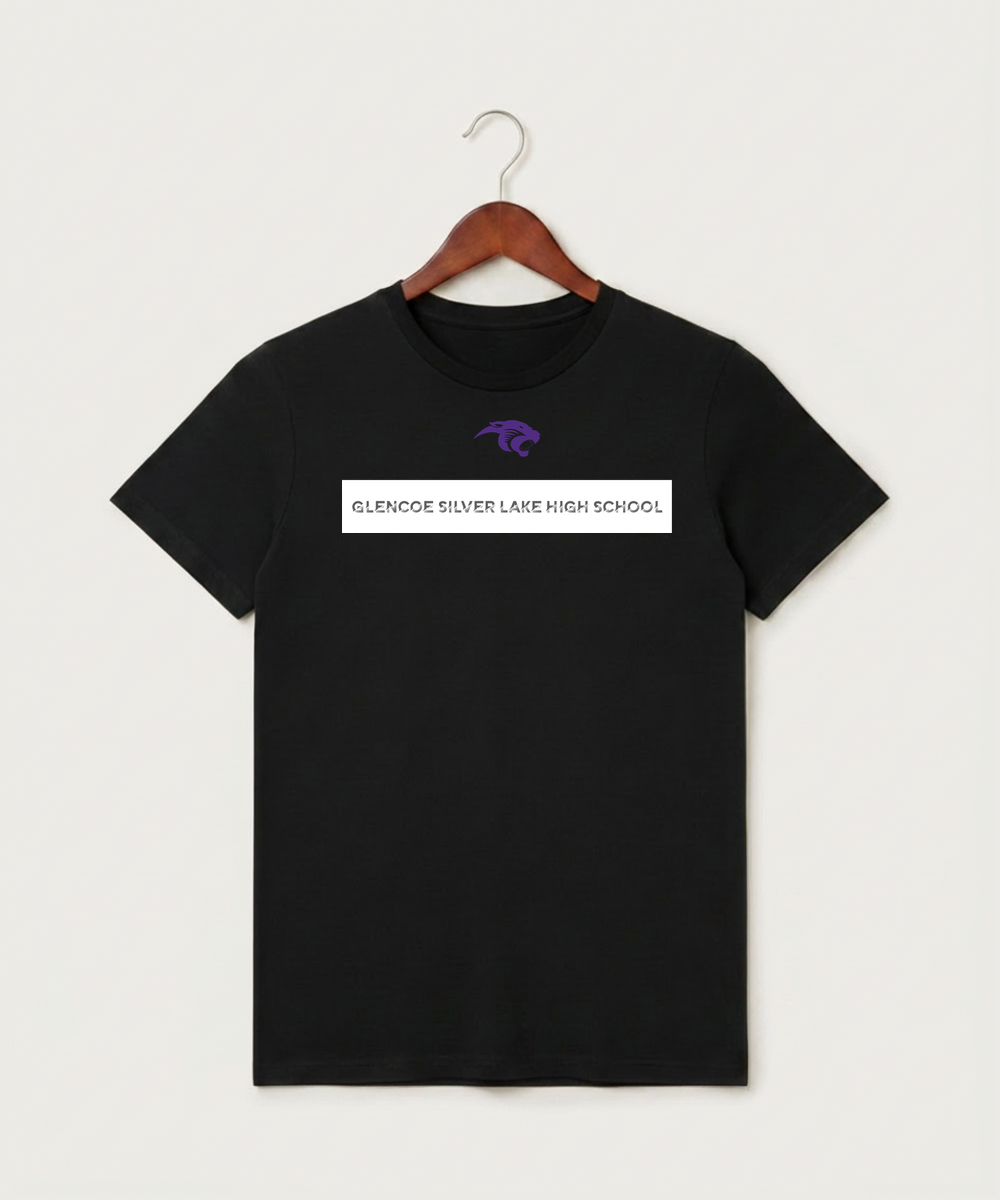 Glencoe Silver Lake High School Athletics - Black T-Shirt - Full Front