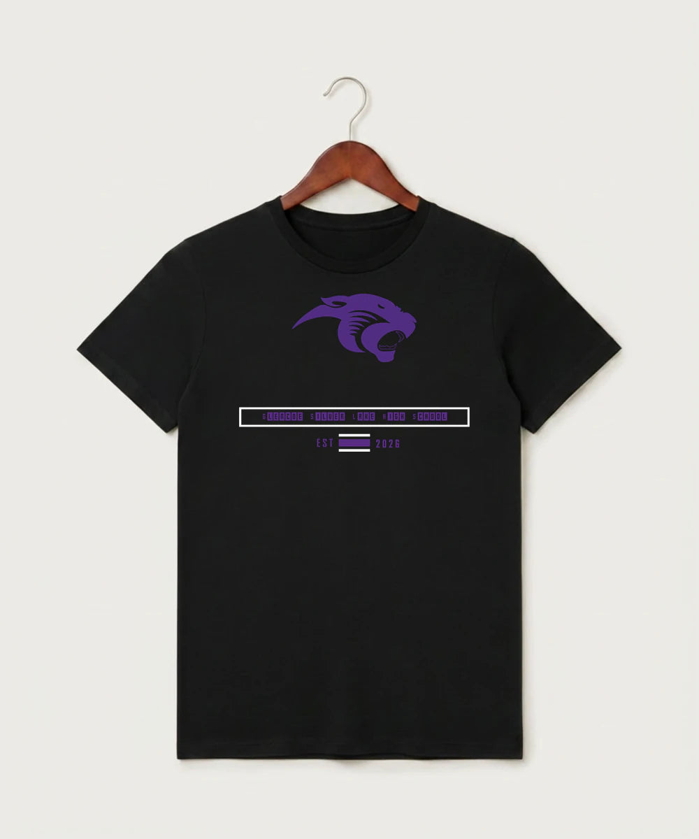 Glencoe Silver Lake High School Athletics - Black T-Shirt - Full Front