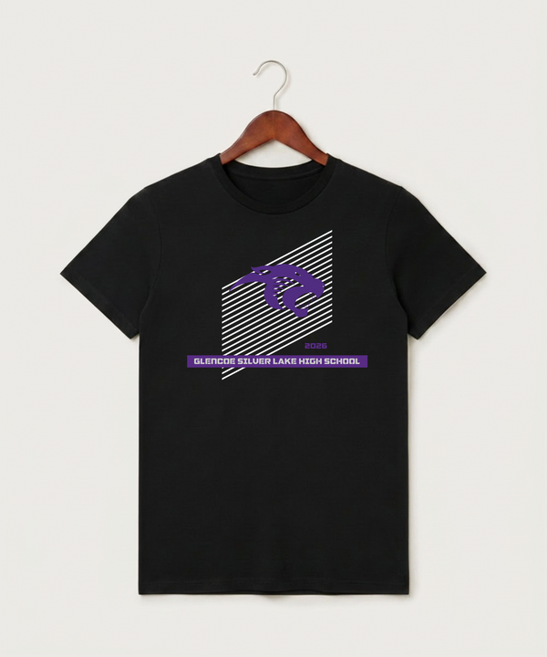 Glencoe Silver Lake High School Athletics - Black T-Shirt - Full Front