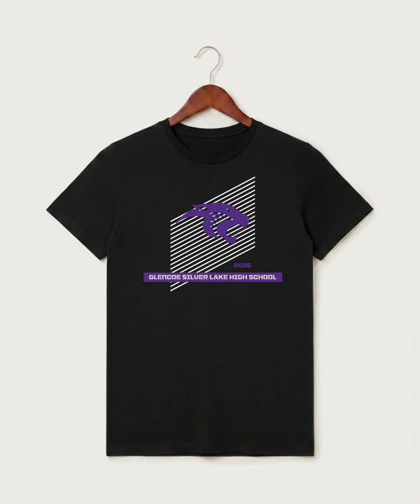 Glencoe Silver Lake High School Athletics - Black T-Shirt - Full Front