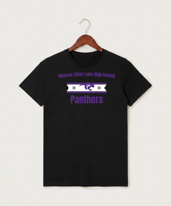 Glencoe Silver Lake High School Athletics - Black T-Shirt - Full Front