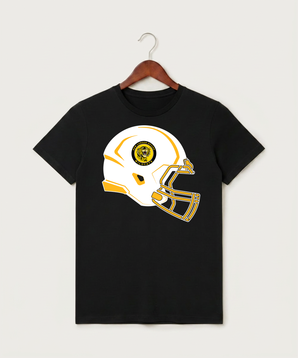 New London Spicer High School Football (Boys) - Black T-Shirt - Full Front