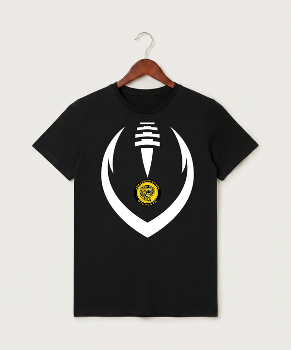 New London Spicer High School Football (Boys) - Black T-Shirt - Full Front