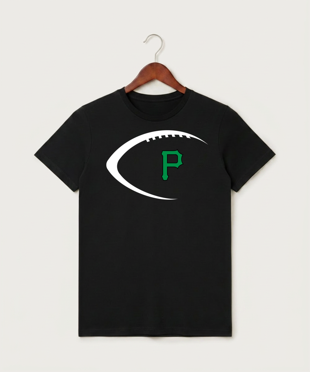 Pipestone Area High School Football (Boys) - Black T-Shirt - Full Front