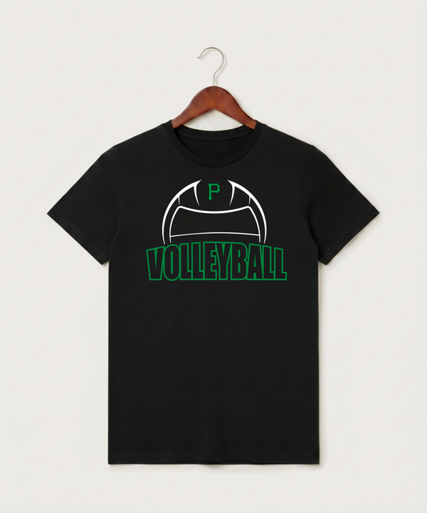 Pipestone Area High School Volleyball (Girls) - Black T-Shirt - Full Front