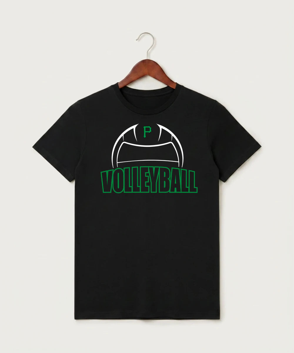 Pipestone Area High School Volleyball (Girls) - Black T-Shirt - Full Front