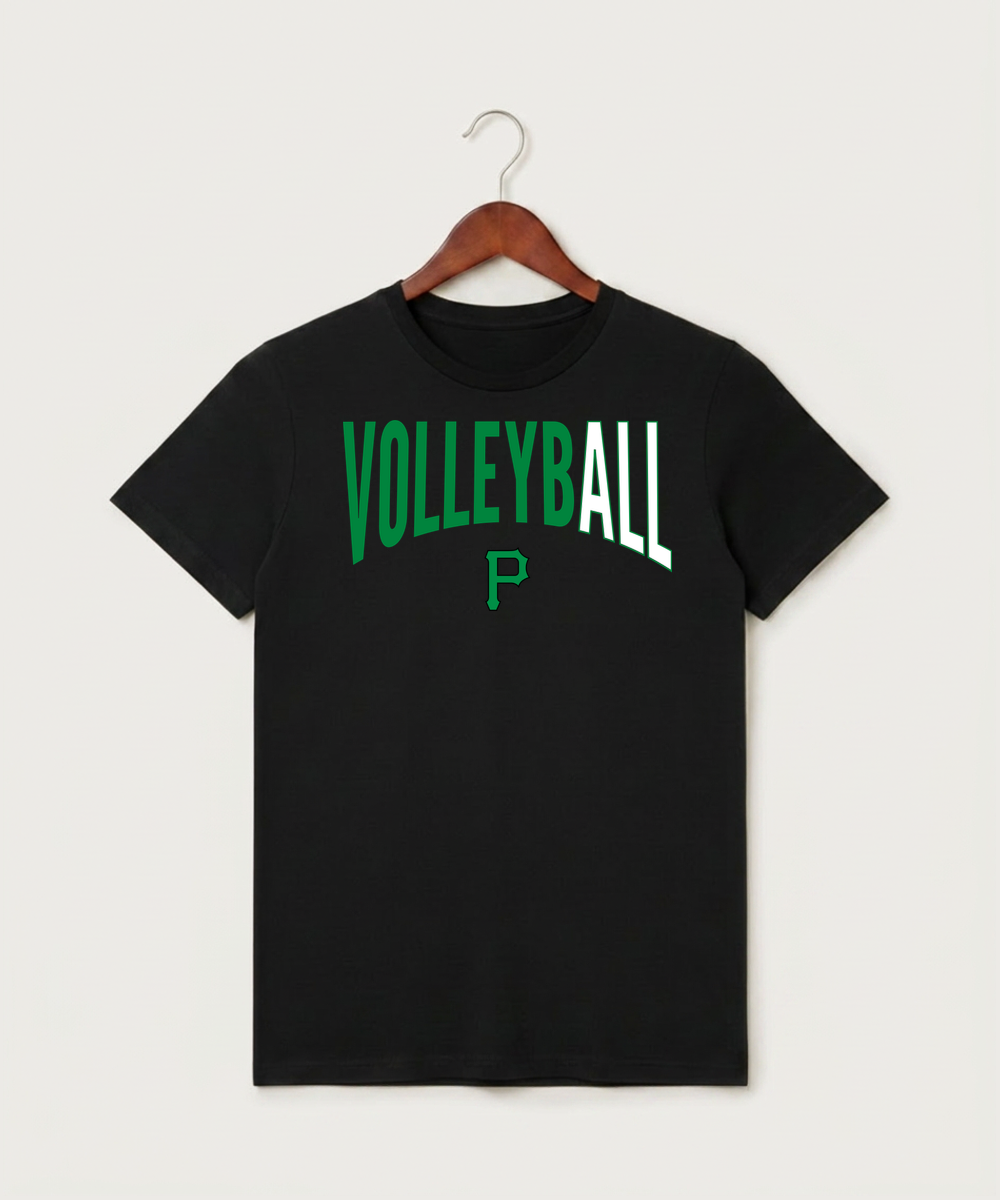 Pipestone Area High School Volleyball (Girls) - Black T-Shirt - Full Front