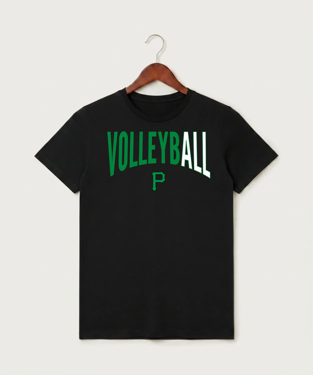 Pipestone Area High School Volleyball (Girls) - Black T-Shirt - Full Front