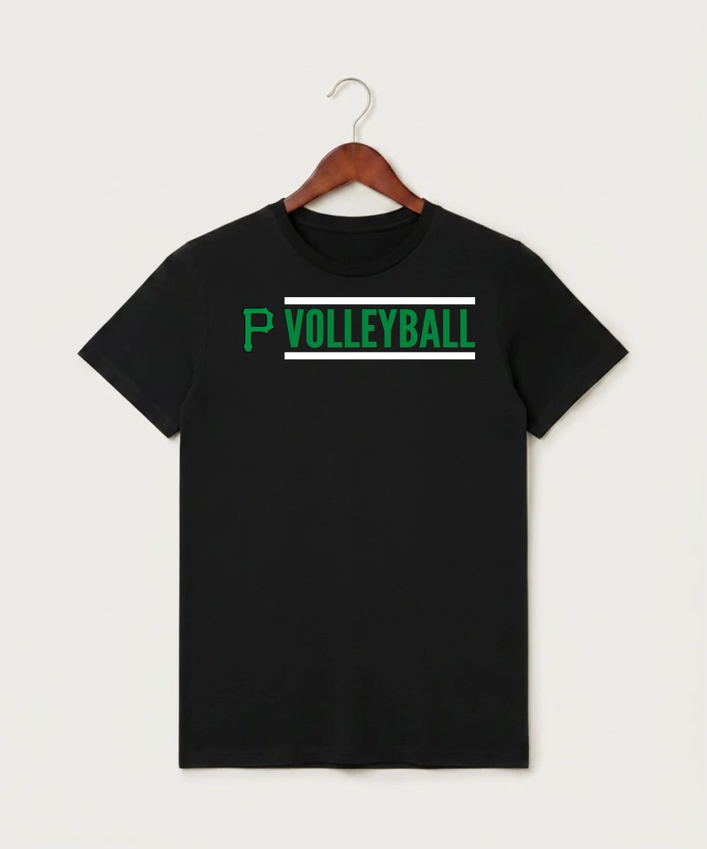 Pipestone Area High School Volleyball (Girls) - Black T-Shirt - Full Front