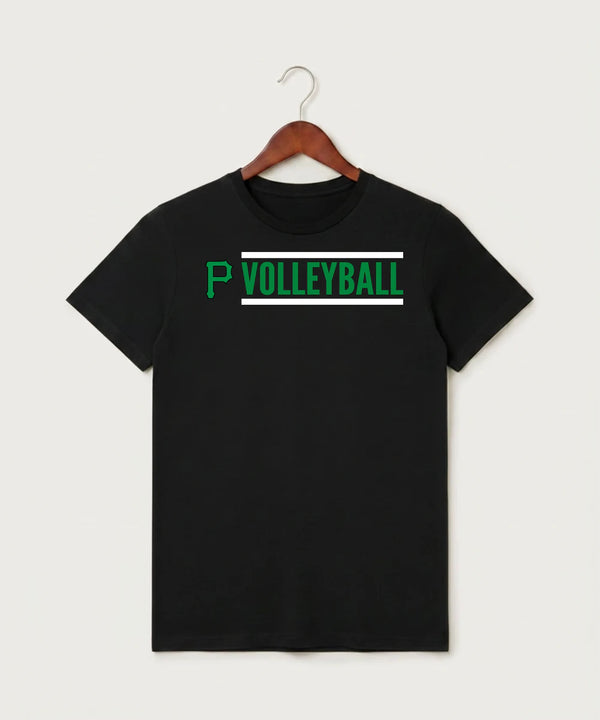 Pipestone Area High School Volleyball (Girls) - Black T-Shirt - Full Front