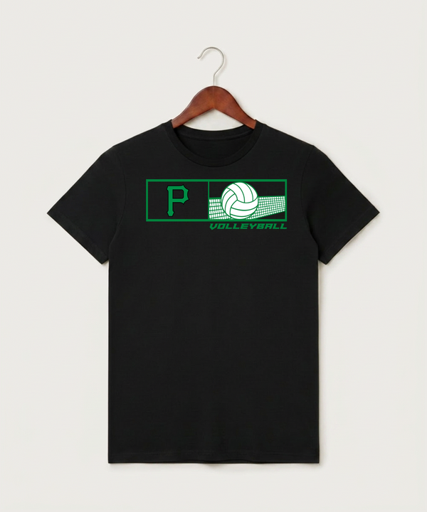 Pipestone Area High School Volleyball (Girls) - Black T-Shirt - Full Front