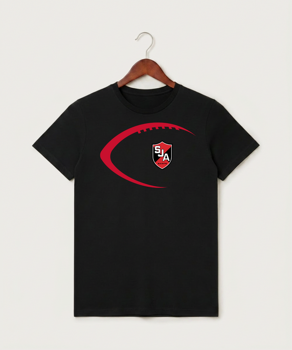 Saint James High School Football (Boys) - Black T-Shirt - Full Front