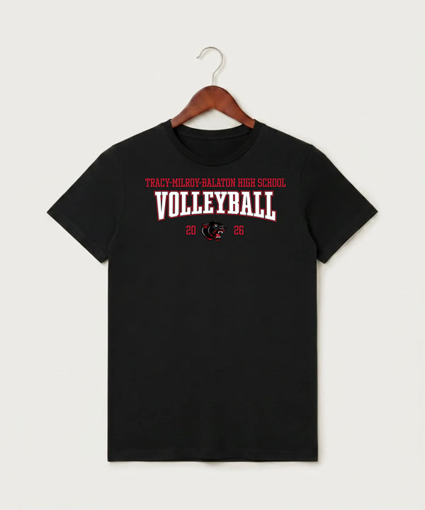 Tracy-Milroy-Balaton High School Volleyball (Girls) - Black T-Shirt - Full Front
