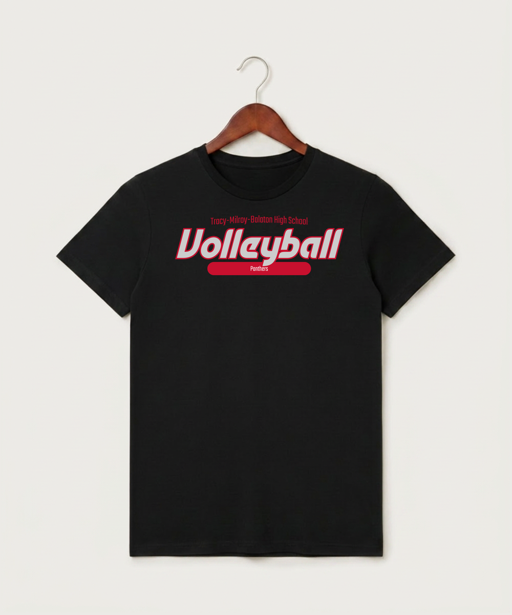 Tracy-Milroy-Balaton High School Volleyball (Girls) - Black T-Shirt - Full Front