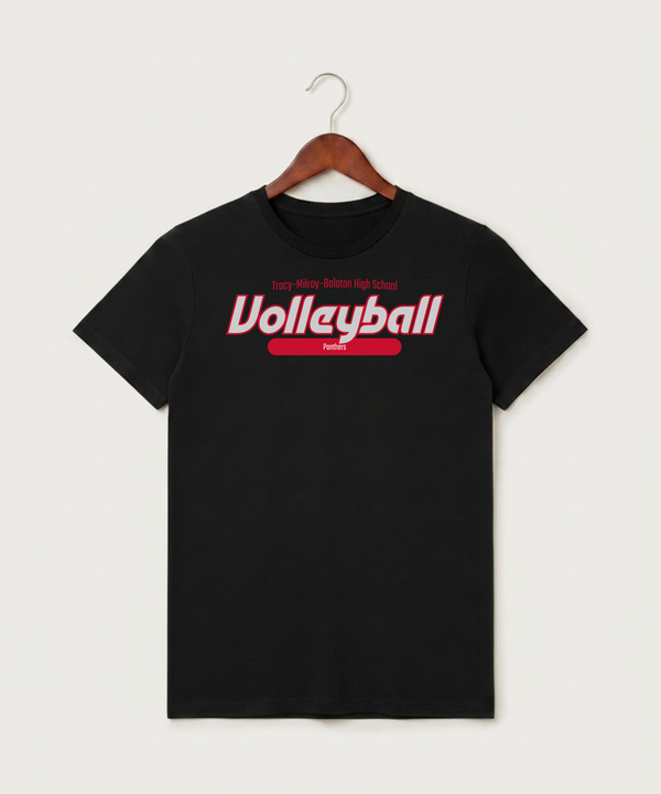 Tracy-Milroy-Balaton High School Volleyball (Girls) - Black T-Shirt - Full Front