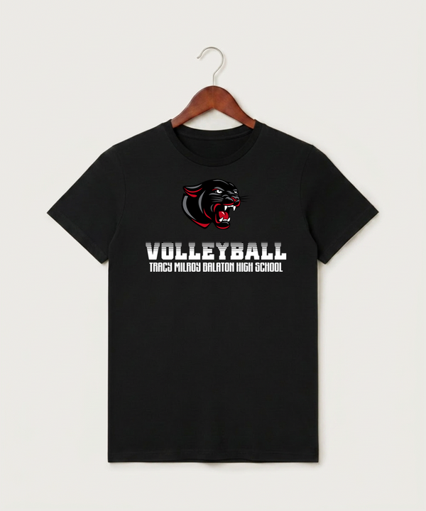 Tracy-Milroy-Balaton High School Volleyball (Girls) - Black T-Shirt - Full Front