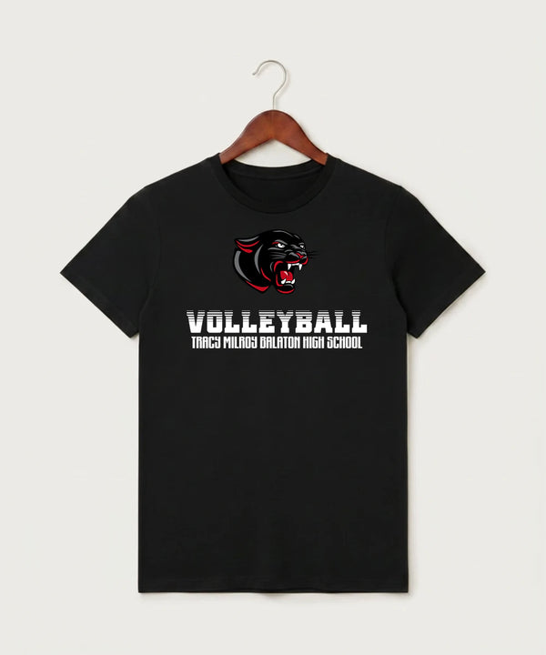 Tracy-Milroy-Balaton High School Volleyball (Girls) - Black T-Shirt - Full Front