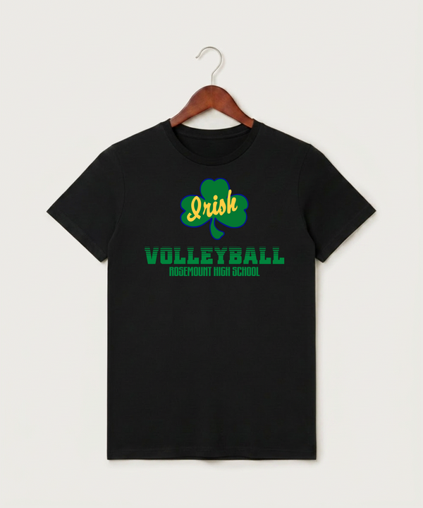 Rosemount High School Volleyball (Girls) - Black T-Shirt - Full Front