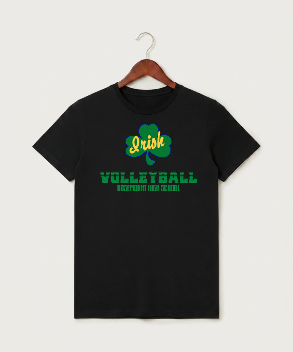 Rosemount High School Volleyball (Girls) - Black T-Shirt - Full Front