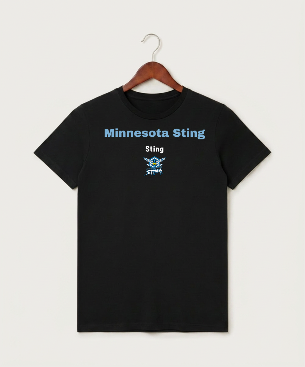 Minnesota Sting Athletics - Black T-Shirt - Full Front