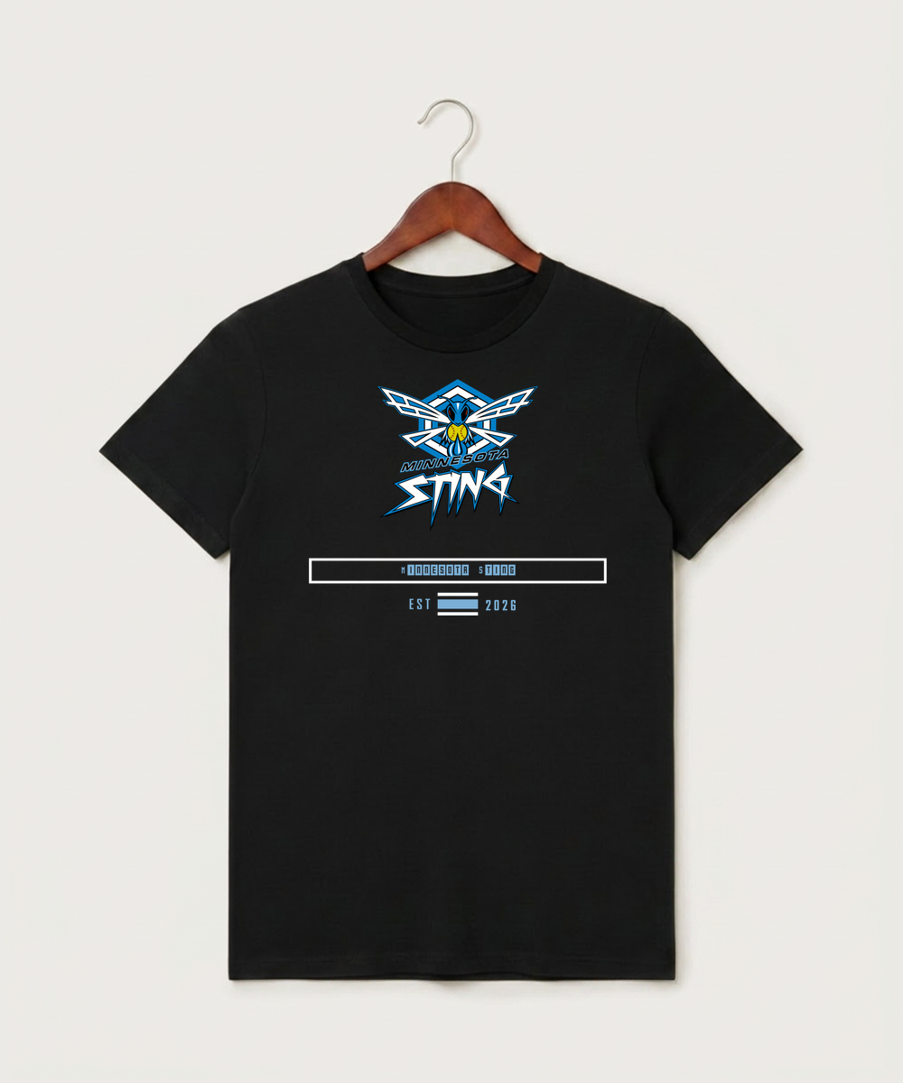 Minnesota Sting Athletics - Black T-Shirt - Full Front