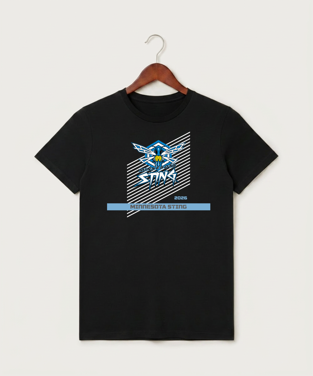 Minnesota Sting Athletics - Black T-Shirt - Full Front