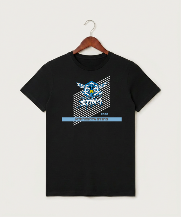 Minnesota Sting Athletics - Black T-Shirt - Full Front