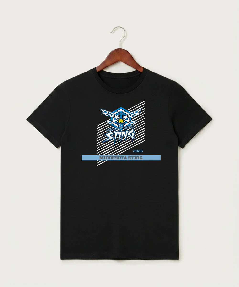 Minnesota Sting Athletics - Black T-Shirt - Full Front