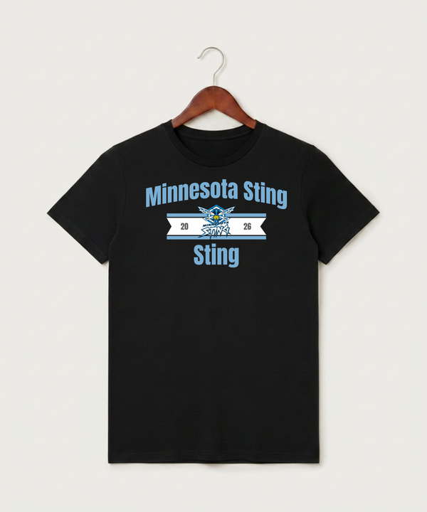 Minnesota Sting Athletics - Black T-Shirt - Full Front