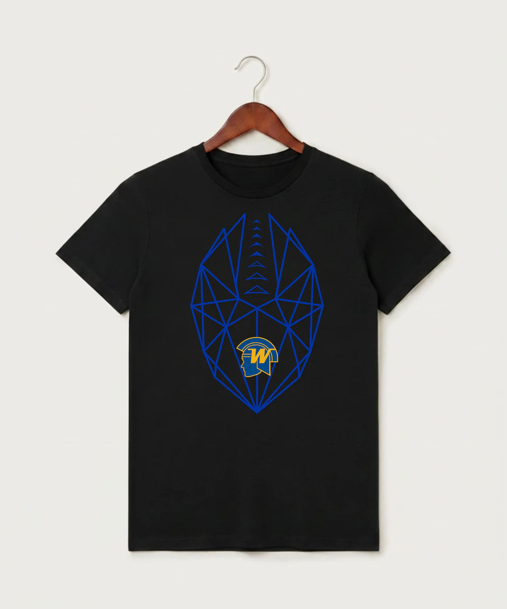 Wayzata High School Football (Boys) - Black T-Shirt - Full Front