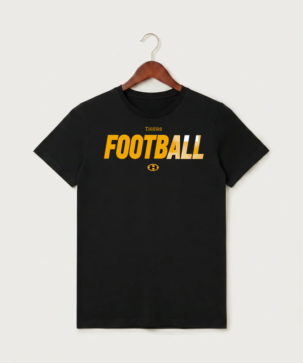 Hutchinson High School Football (Boys) - Black T-Shirt - Full Front