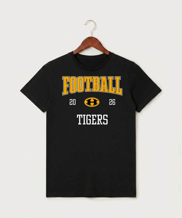 Hutchinson High School Football (Boys) - Black T-Shirt - Full Front