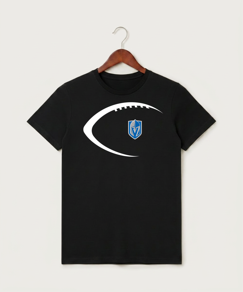 Lake Crystal-Welcome-Memorial High School Football (Boys) - Black T-Shirt - Full Front