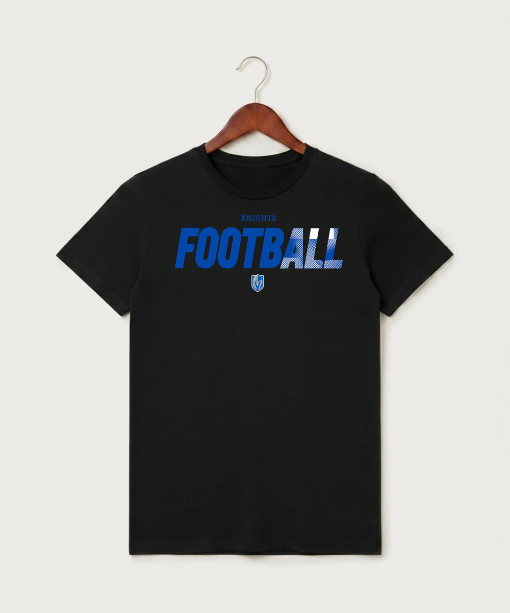 Lake Crystal-Welcome-Memorial High School Football (Boys) - Black T-Shirt - Full Front
