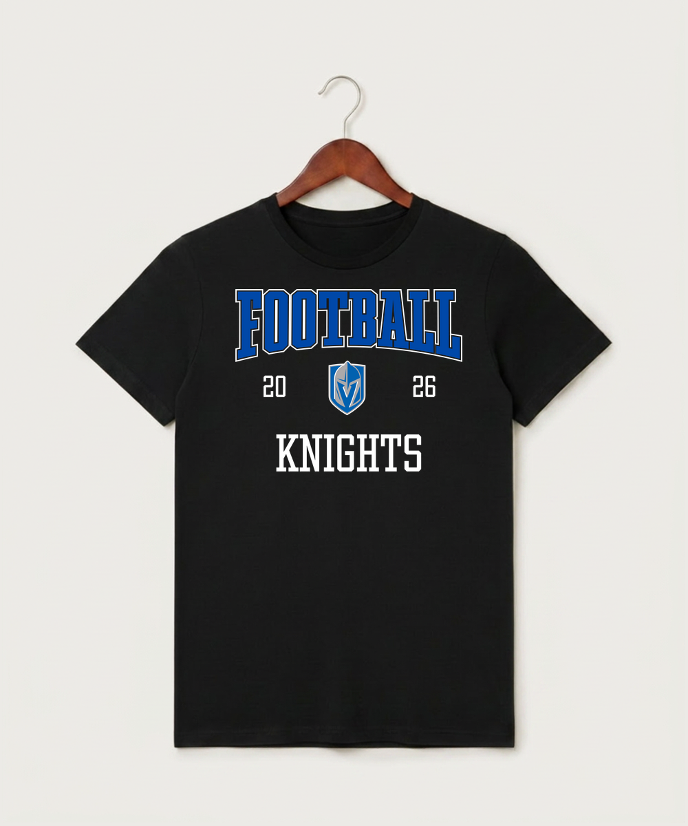 Lake Crystal-Welcome-Memorial High School Football (Boys) - Black T-Shirt - Full Front