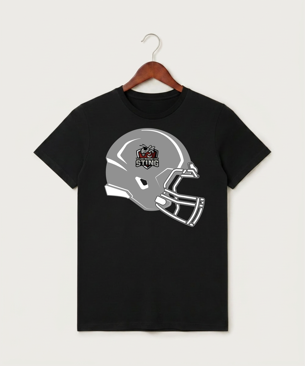 Yellow Medicine East High School Football (Boys) - Black T-Shirt - Full Front