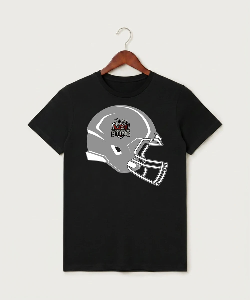 Yellow Medicine East High School Football (Boys) - Black T-Shirt - Full Front