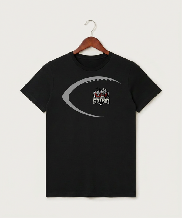 Yellow Medicine East High School Football (Boys) - Black T-Shirt - Full Front