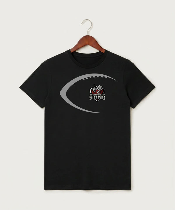 Yellow Medicine East High School Football (Boys) - Black T-Shirt - Full Front