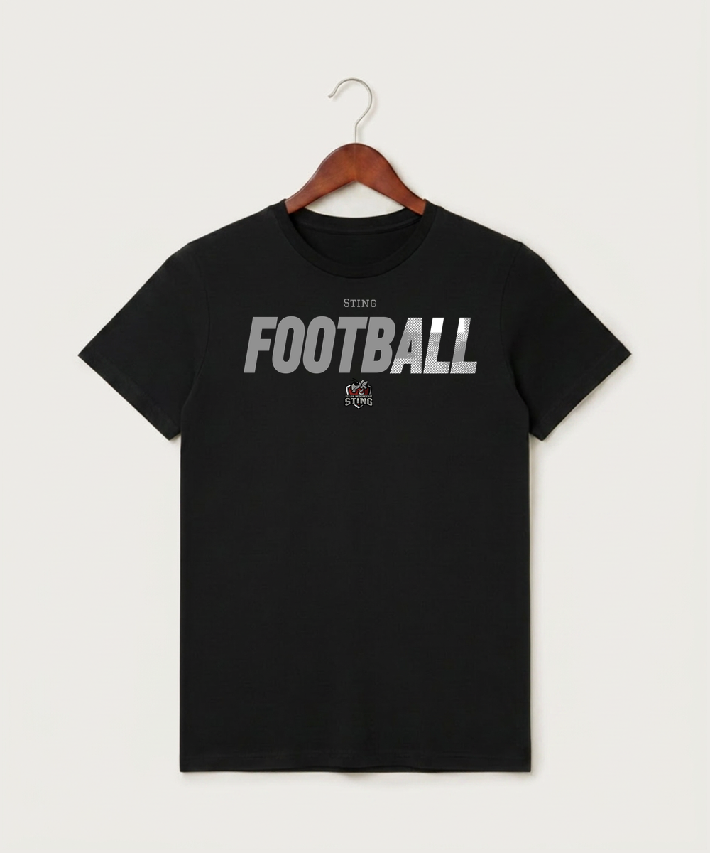Yellow Medicine East High School Football (Boys) - Black T-Shirt - Full Front