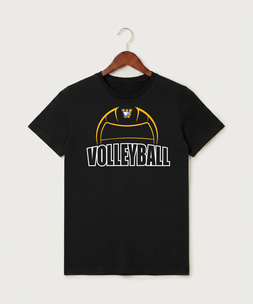 Windom Area High School Volleyball (Girls) - Black T-Shirt - Full Front