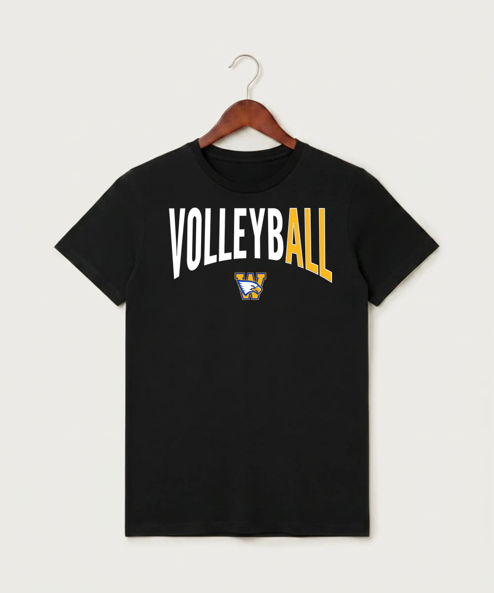 Windom Area High School Volleyball (Girls) - Black T-Shirt - Full Front